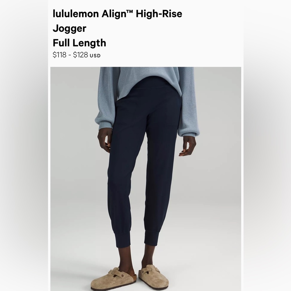 Navy lululemon align joggers